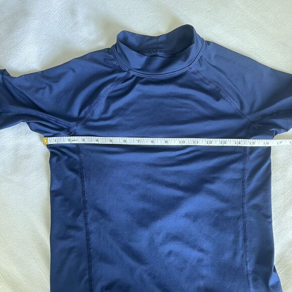 Land’s End Boys Navy Short-Sleeve Rash Guard Swim‎ Shirt Size Large 10-12 - Picture 8 of 9